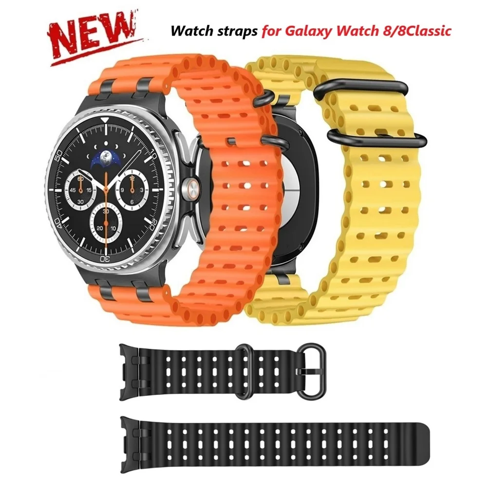 Silicone Watch Straps for Samsung Galaxy Watch 8 Classic 46mm Sport Wristbands for Galaxy Watch 8 44 40mm Breathable Watchbands
Silicone Watch Straps for Samsung Galaxy Watch 8 Classic 46mm Sport Wristbands for Galaxy Watch 8 44 40mm Breathable Watchbands