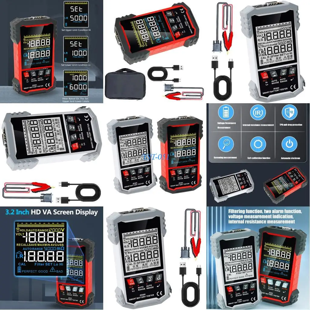 E15A Battery Internal Resistance Checker Tester Portable For Professional
E15A Battery Internal Resistance Checker Tester Portable For Professional