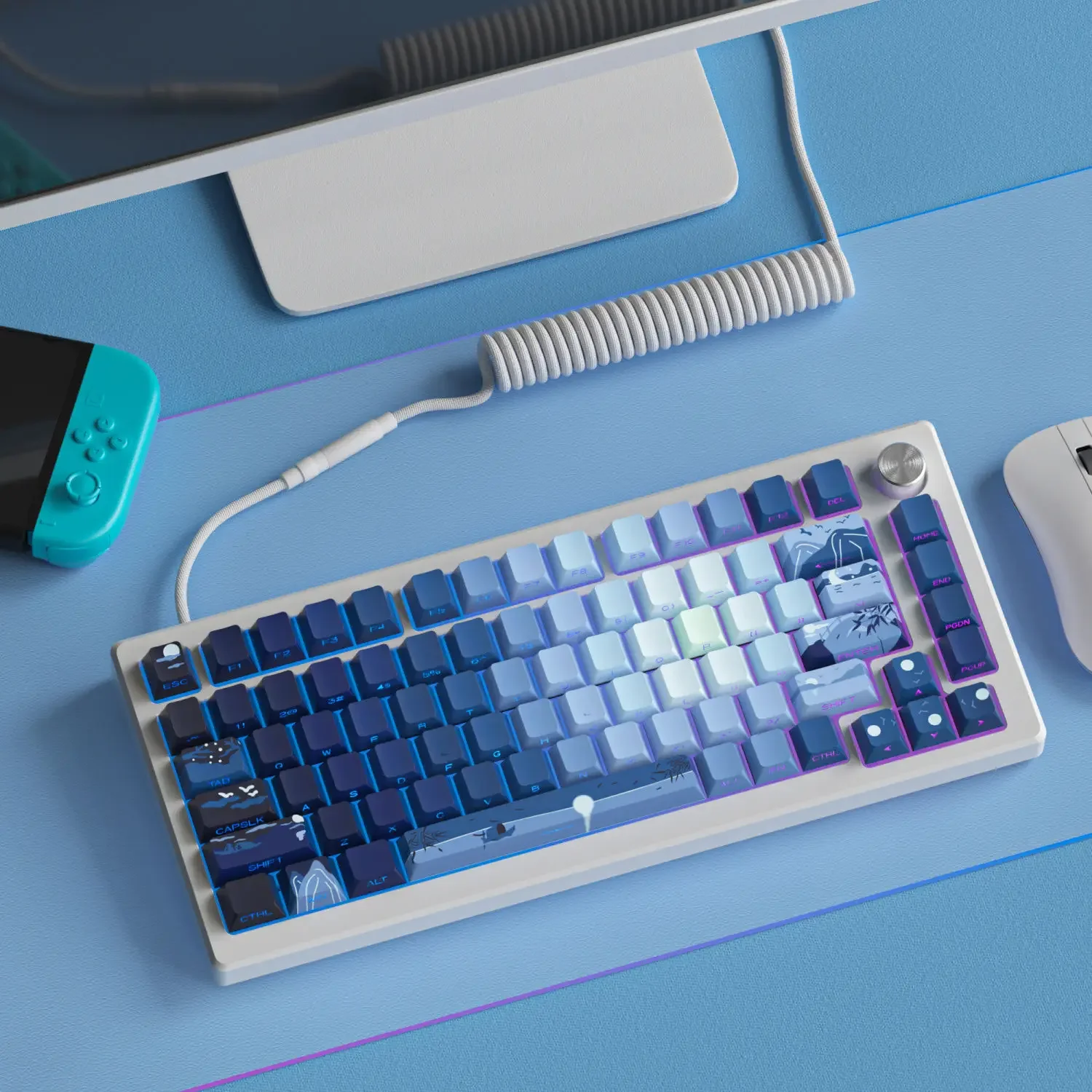 Bright moon thousand miles keycap PBT five-sided hot sublimation blue side engraved keycap light transmission original factory h
Bright moon thousand miles keycap PBT five-sided hot sublimation blue side engraved keycap light transmission original factory h