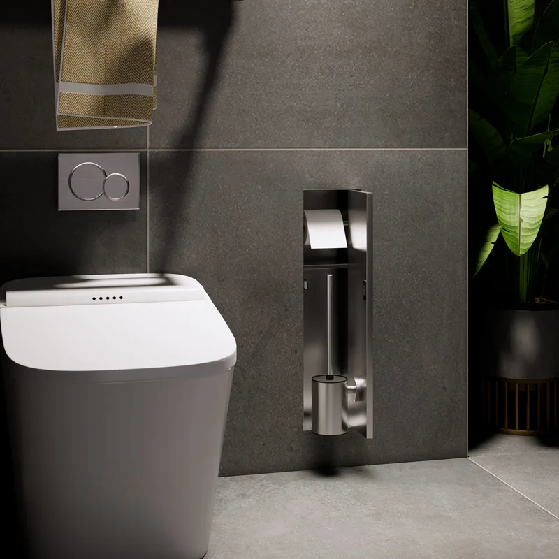Veneer hidden 304 stainless steel tissue box toilet brush bathroom embedded wall concealed
Veneer hidden 304 stainless steel tissue box toilet brush bathroom embedded wall concealed