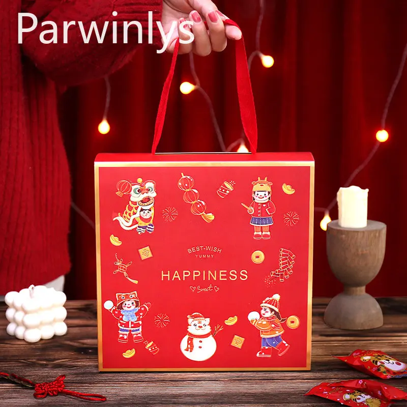 5-10 PCS Chinese New Year Portable Red Gift Box Spring Festival Portable Takeaway Package Tote Bag Wholesale Pastry Sweet Candy
5-10 PCS Chinese New Year Portable Red Gift Box Spring Festival Portable Takeaway Package Tote Bag Wholesale Pastry Sweet Candy