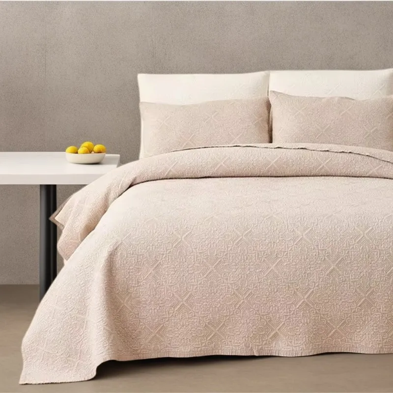 Premium Cotton Quilted Bedspread Set 3-Piece, Embroidered & Extra Soft Queen Size Quilt, 1-Piece All-Season Bed Cover Blanket
Premium Cotton Quilted Bedspread Set 3-Piece, Embroidered & Extra Soft Queen Size Quilt, 1-Piece All-Season Bed Cover Blanket