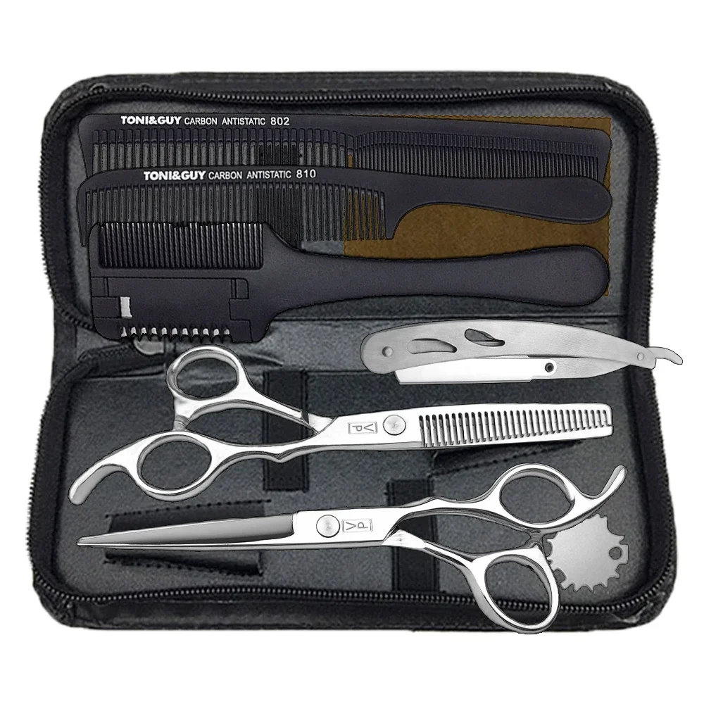 Hairdressing Scissors 5.5 6.0Inch Set 440C Professional Barber Scissors Hairdresser Cutting Hair Thinning Salon Tools
Hairdressing Scissors 5.5 6.0Inch Set 440C Professional Barber Scissors Hairdresser Cutting Hair Thinning Salon Tools