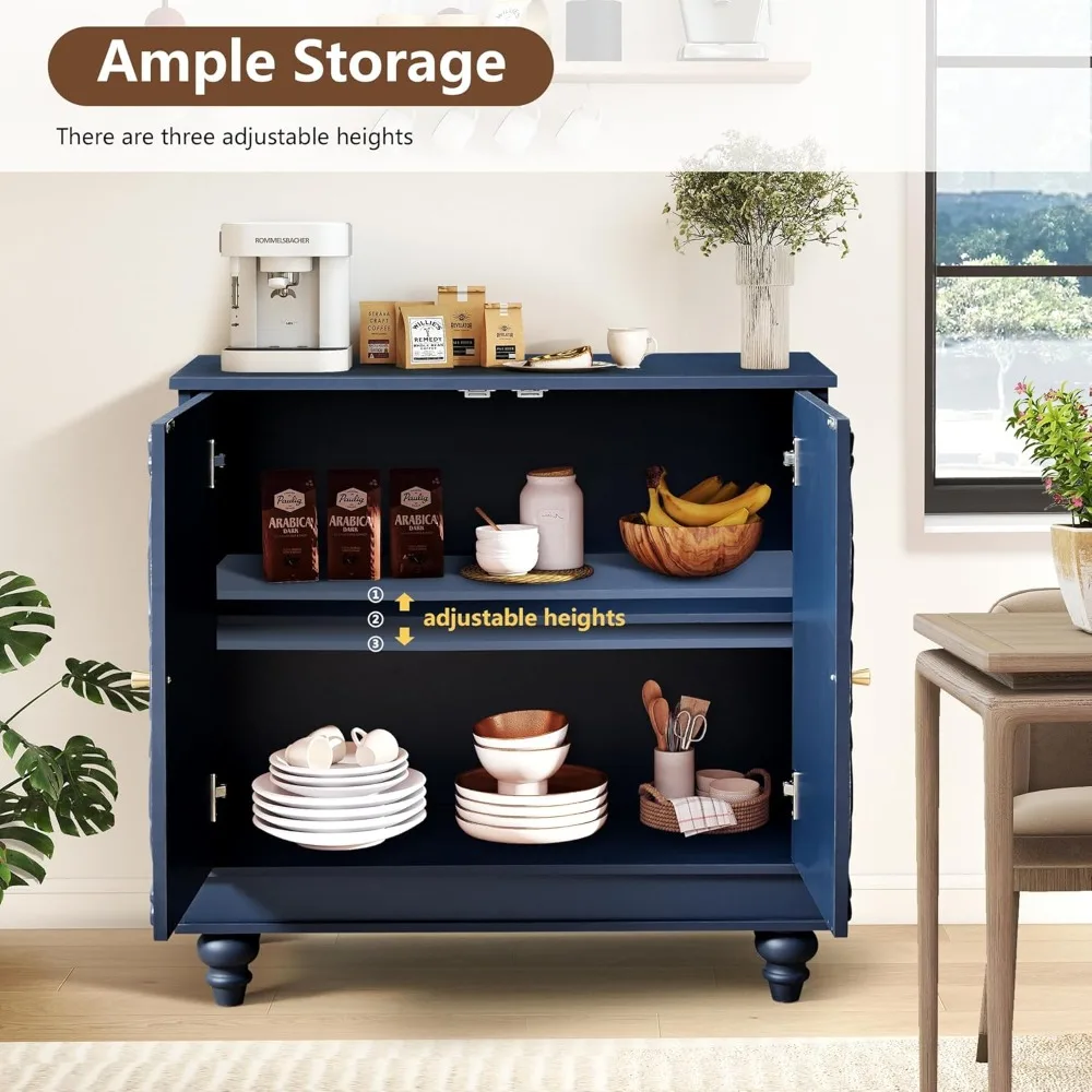 Accent Cabinet with 2 Doors, Luxury Carving Board Storage Sideboard with Adjustable Shelves, Buffet Cabinet, Customized
Accent Cabinet with 2 Doors, Luxury Carving Board Storage Sideboard with Adjustable Shelves, Buffet Cabinet, Customized