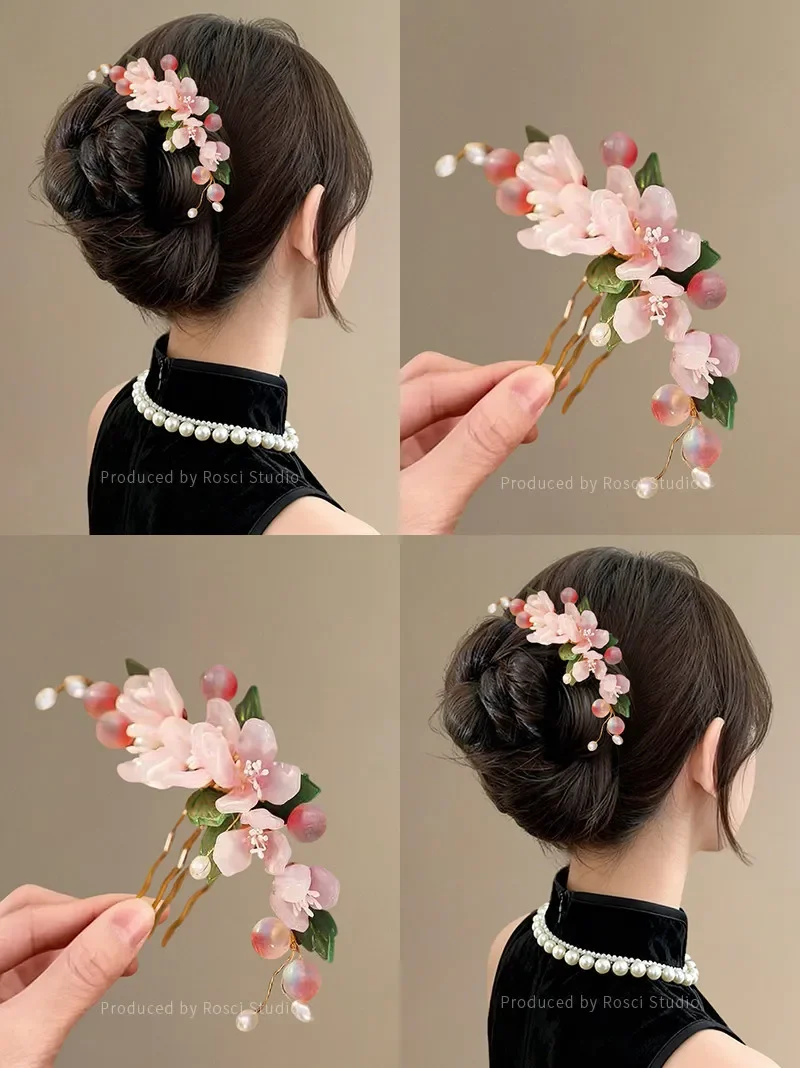 Spring 2026 Luxury Peach Blossom Hairpin & Comb Set – New Chinese-Style Vintage Hair Accessory for Daily Wear
Spring 2026 Luxury Peach Blossom Hairpin & Comb Set – New Chinese-Style Vintage Hair Accessory for Daily Wear