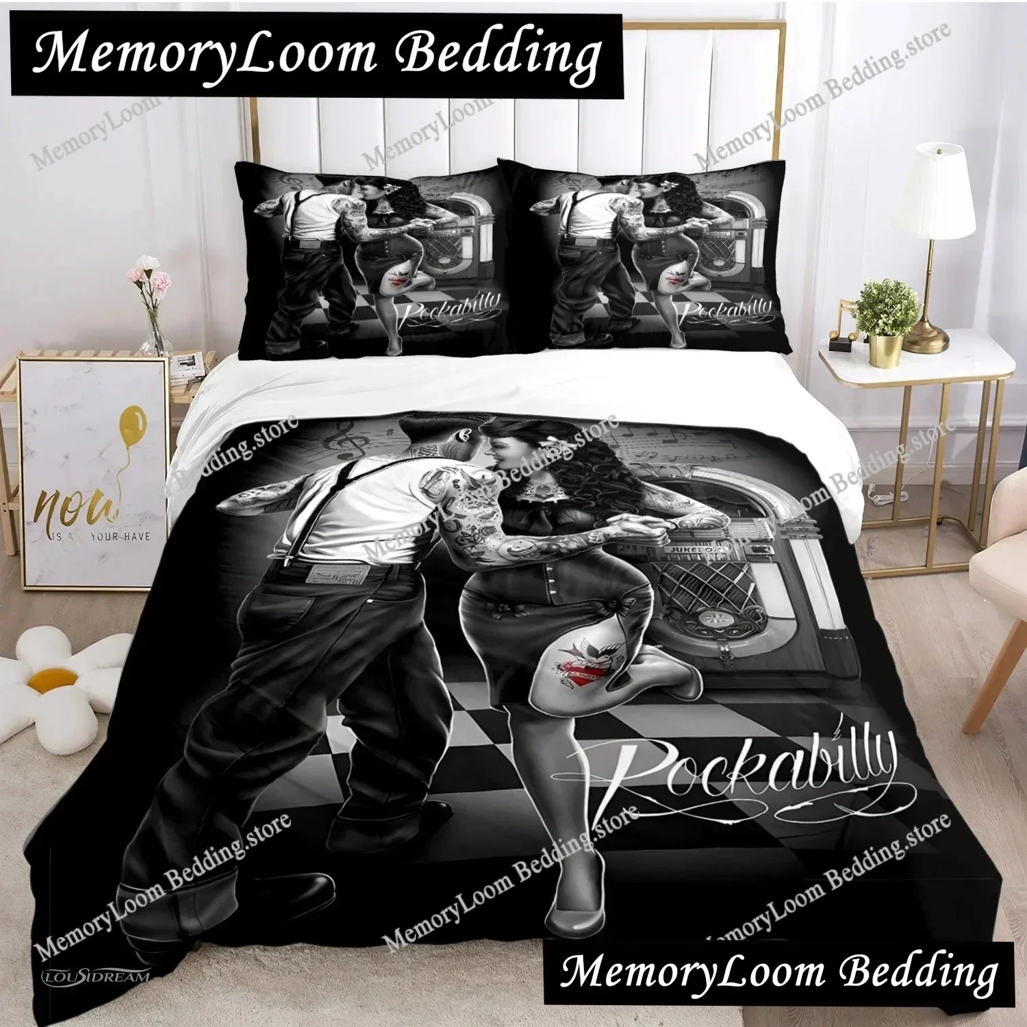 Rockabilly Hip Hop Music All Season Duvet Cover Comforter Bedding sets Soft Quilt Cover and Pillowcases SingleDoubleQueenKing
Rockabilly Hip Hop Music All Season Duvet Cover Comforter Bedding sets Soft Quilt Cover and Pillowcases SingleDoubleQueenKing