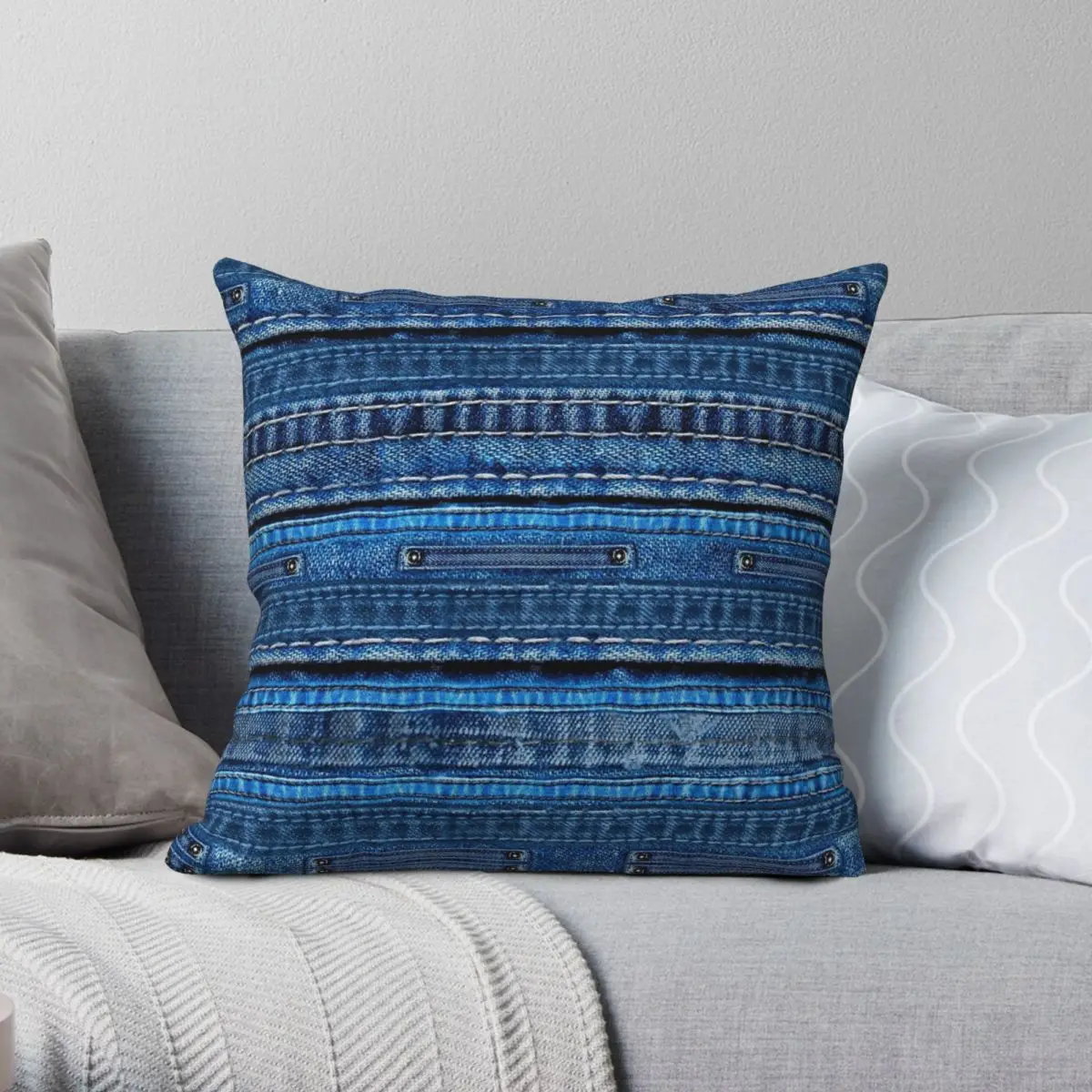Blue Jeans Denim Patchwork Pillowcase Polyester Linen Velvet Creative Zip Decorative Throw Pillow Case Bed Cushion Cover 18"
Blue Jeans Denim Patchwork Pillowcase Polyester Linen Velvet Creative Zip Decorative Throw Pillow Case Bed Cushion Cover 18"