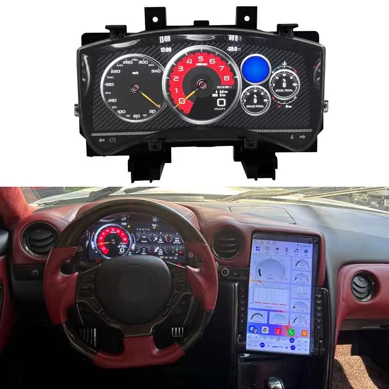 Suitable for Nissan GTR 2009-2017 LCD instrument panel, supports original tire pressure display function, real-time display of o
Suitable for Nissan GTR 2009-2017 LCD instrument panel, supports original tire pressure display function, real-time display of o