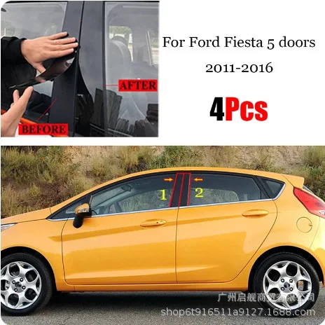 For Ford Fiesta 2008-2019 Window Decoration Door Frame Pillar Cover Bright Black Center Pillar Sticker Customized size
For Ford Fiesta 2008-2019 Window Decoration Door Frame Pillar Cover Bright Black Center Pillar Sticker Customized size