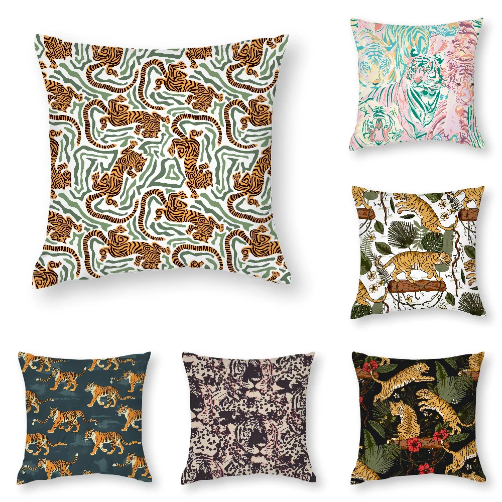 Tropical Tiger Pattern Pillow Case 3D Print Polyester Fiber 40*40 cm Home Sofa Throw Pillow Cover Decoration Festival Gift
Tropical Tiger Pattern Pillow Case 3D Print Polyester Fiber 40*40 cm Home Sofa Throw Pillow Cover Decoration Festival Gift