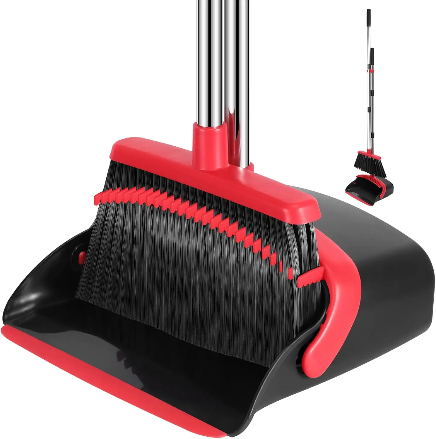 Broom and Dustpan Set, 52-in Long Adjustable Handle Broom Dustpan Combo with Dustpan Teeth To Automatically Clean Hair Suitable
Broom and Dustpan Set, 52-in Long Adjustable Handle Broom Dustpan Combo with Dustpan Teeth To Automatically Clean Hair Suitable