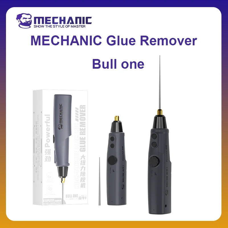MECHANIC OFFICIAL Glue Remover BULL ONE High-Torque OCA/Mid-Frame Adhesive Removal Tool For Mobile repair/Phone repair
MECHANIC OFFICIAL Glue Remover BULL ONE High-Torque OCA/Mid-Frame Adhesive Removal Tool For Mobile repair/Phone repair