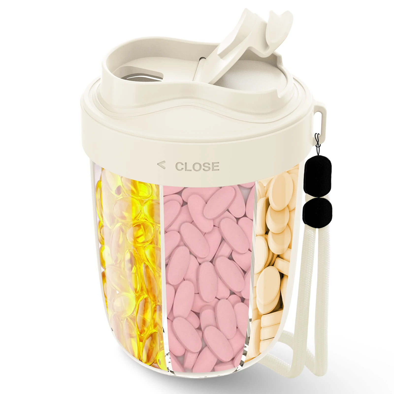 Large Capacity Pill Dispenser Bottle with 7 Compartment Vitamin Organizer for Travel Hiking Portable BPA-Free Pill Container Cup
Large Capacity Pill Dispenser Bottle with 7 Compartment Vitamin Organizer for Travel Hiking Portable BPA-Free Pill Container Cup