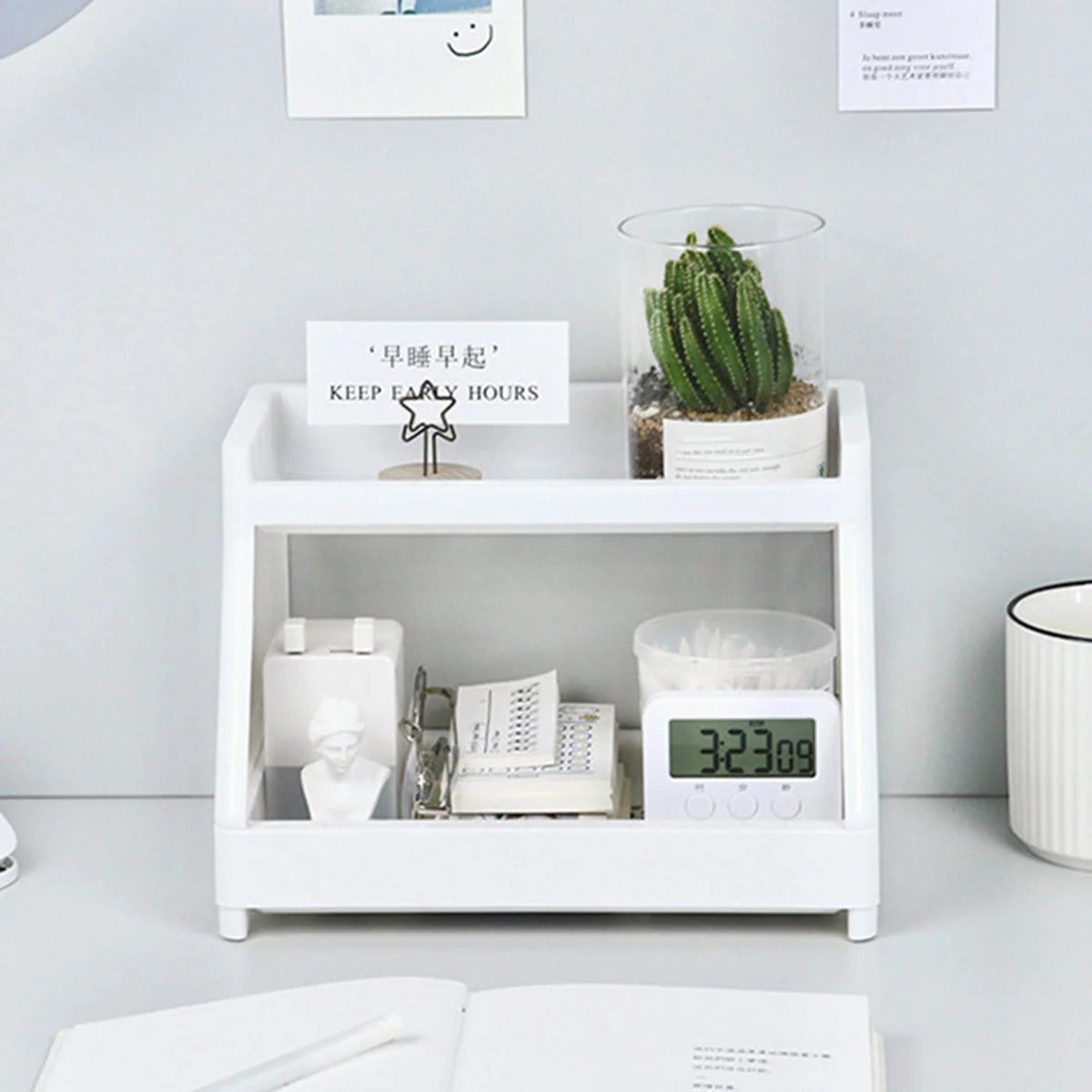 Desktop Rack Storage Cosmetics Sundries Shelf Office Home Organizer Dual-layer Holding Hollow
Desktop Rack Storage Cosmetics Sundries Shelf Office Home Organizer Dual-layer Holding Hollow