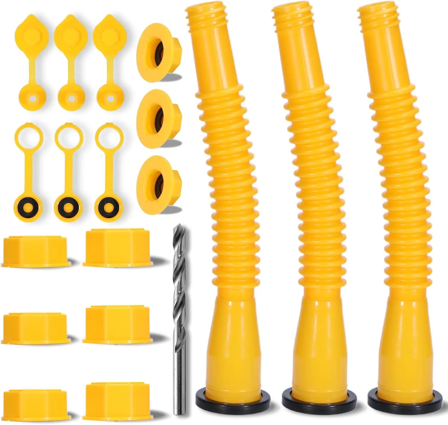 Upgraded Gas Can Spout Replacement, 3-Pack Leak-Proof Nozzle with 8.1-Inch Flexible Spout, Fit Most 1/2/5/10 Gal Plastic Gas
Upgraded Gas Can Spout Replacement, 3-Pack Leak-Proof Nozzle with 8.1-Inch Flexible Spout, Fit Most 1/2/5/10 Gal Plastic Gas