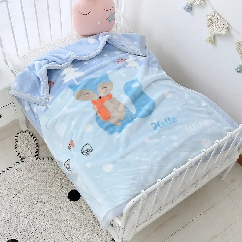 1 PC Children Winter Double Layer Thickened Warm Blanket Multipurpose Cute Printing Plush Blanket Baby Kindergarten Nap Blanket
1 PC Children Winter Double Layer Thickened Warm Blanket Multipurpose Cute Printing Plush Blanket Baby Kindergarten Nap Blanket