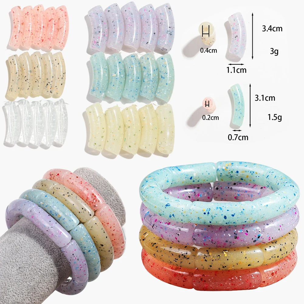 15pcs/bag Acrylic 7/11mm Bamboo Curved Tube Beads Sequin Colorful Resin Loose Bead for DIY Bracelet Necklace Jewelry Accessories
15pcs/bag Acrylic 7/11mm Bamboo Curved Tube Beads Sequin Colorful Resin Loose Bead for DIY Bracelet Necklace Jewelry Accessories