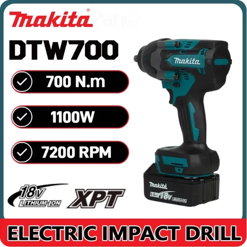 Makita DTW700 Cordless 1000N.M High Torque Brushless Electric Impact Wrench Car Truck Repair Power Tools For 18V Battery
Makita DTW700 Cordless 1000N.M High Torque Brushless Electric Impact Wrench Car Truck Repair Power Tools For 18V Battery