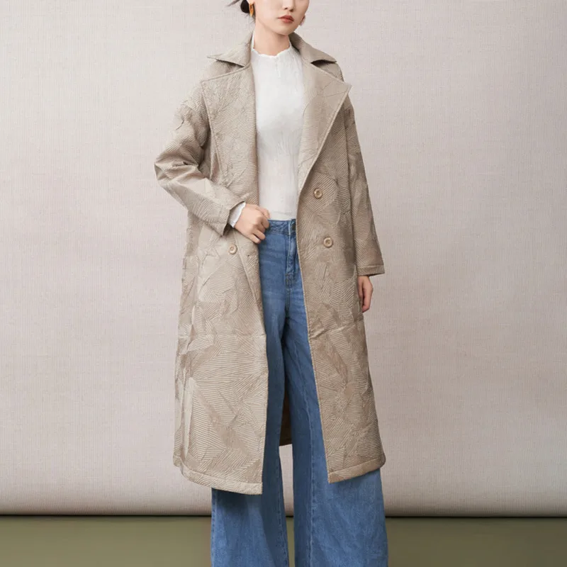 Женское модное длинное пальто однотонного цвета с воротником, двубортное, теплое, свободного кроя, женская одежда Зима 2025
Женское модное длинное пальто однотонного цвета с воротником, двубортное, теплое, свободного кроя, женская одежда Зима 2025