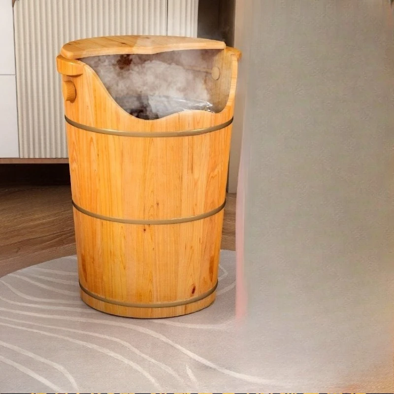 wooden bucket High depth household solid wood foot washing Over knee heating fumigation thermal insulation foot bath
wooden bucket High depth household solid wood foot washing Over knee heating fumigation thermal insulation foot bath