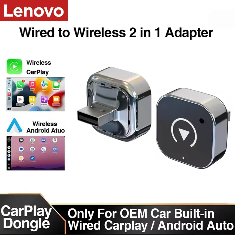 Lenovo Wireless CarPlay Android Auto Adapter USB Dongle Smart Mini Box Plug And Play Universal For VW Toyota Nissan Honda Ford
Lenovo Wireless CarPlay Android Auto Adapter USB Dongle Smart Mini Box Plug And Play Universal For VW Toyota Nissan Honda Ford