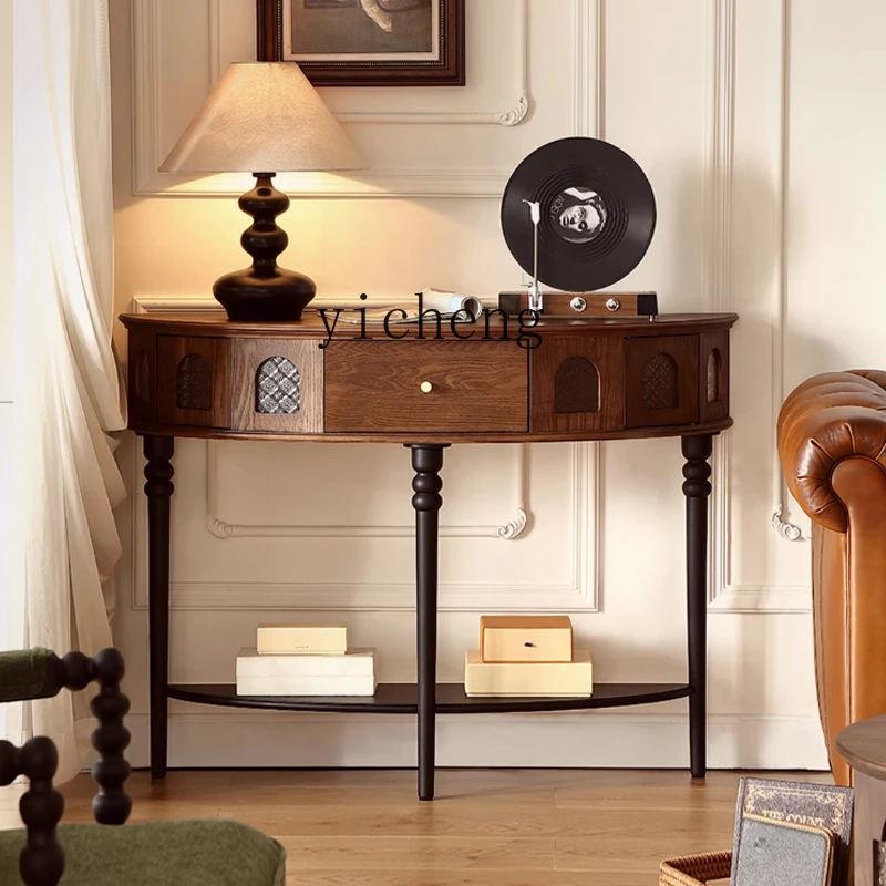 LSL solid wood entrance table, home storage entrance platform is opposite the door, table against the wall, end of the corridor
LSL solid wood entrance table, home storage entrance platform is opposite the door, table against the wall, end of the corridor