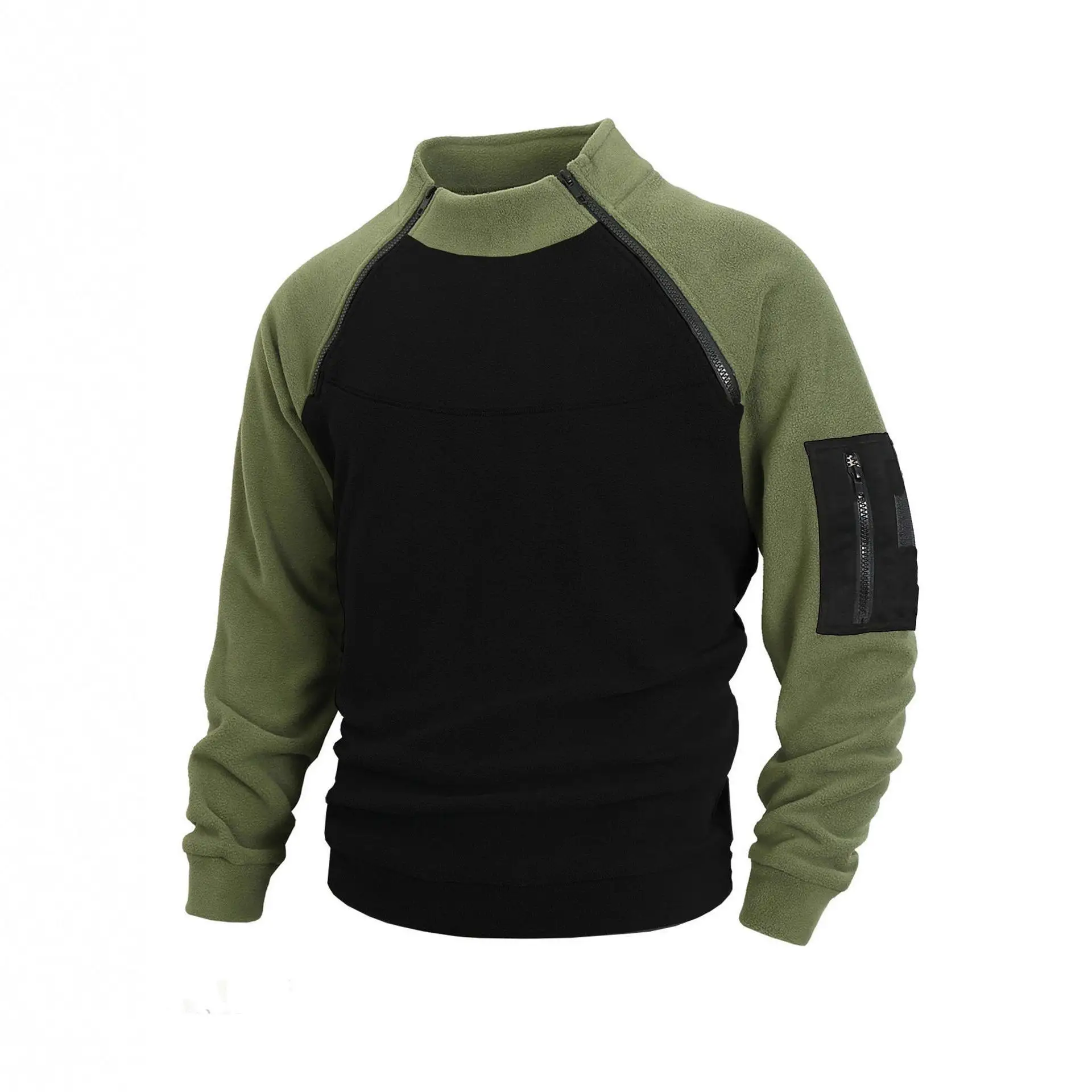 Loose Fit Tactical Hoodie Double Sleeve Zipper Stand Collar Outdoor Men's Sweatshirt Breathable Warm Polyester Fiber Spring
Loose Fit Tactical Hoodie Double Sleeve Zipper Stand Collar Outdoor Men's Sweatshirt Breathable Warm Polyester Fiber Spring