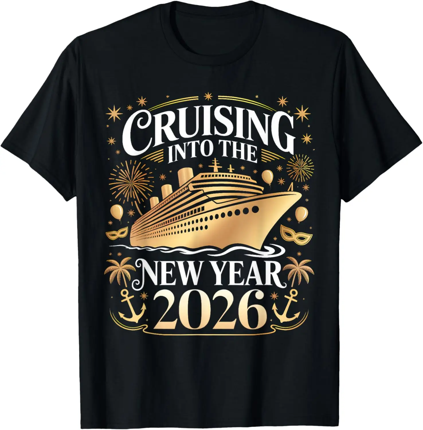 Cruising Into New Year 2026 Cruise Ship Graphic Tee Family Holiday Vacation T-Shirt
Cruising Into New Year 2026 Cruise Ship Graphic Tee Family Holiday Vacation T-Shirt
