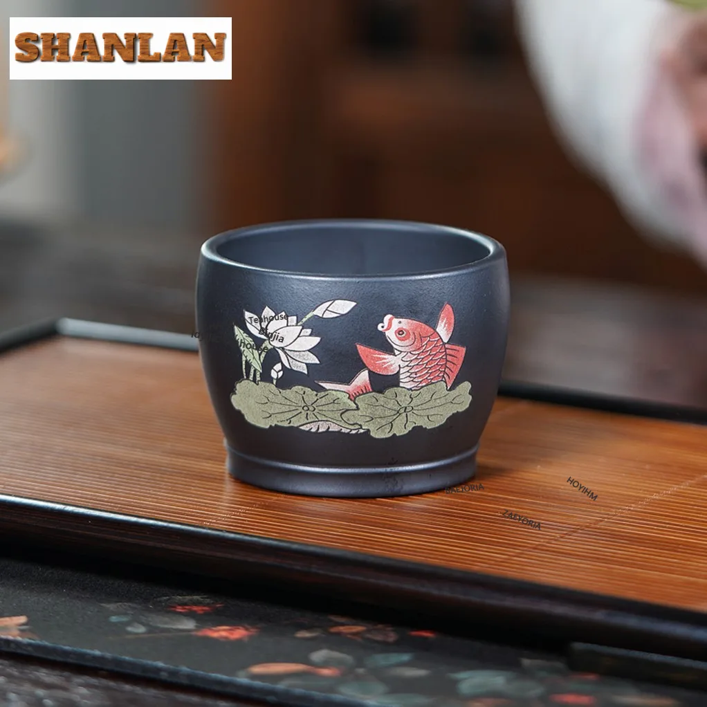 170ml Yixing Zisha Fish Teacup Boutique Tea Bowl Mug Tea-tasting Personal Cup Jianzhan Master Cups Chinese Tea Set Decoration
170ml Yixing Zisha Fish Teacup Boutique Tea Bowl Mug Tea-tasting Personal Cup Jianzhan Master Cups Chinese Tea Set Decoration