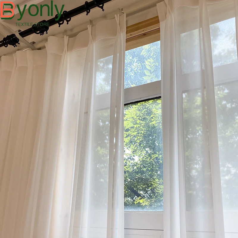 Simple Scratch Proof Chiffon White Gauze White Window Gauze Living Room French Window Balcony Partition Curtain Finished Product 
Simple Scratch Proof Chiffon White Gauze White Window Gauze Living Room French Window Balcony Partition Curtain Finished Product