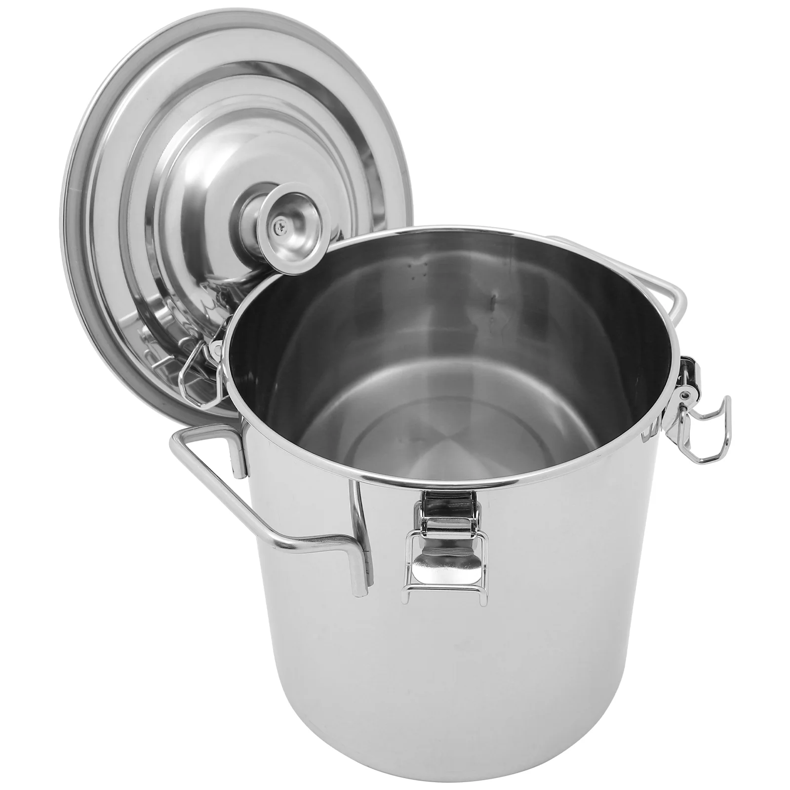 Bucket with Lid Stainless Steel Sealed Milk Container Ice 2000X2000X2000CM Dried Fruit Jar Grease Silver
Bucket with Lid Stainless Steel Sealed Milk Container Ice 2000X2000X2000CM Dried Fruit Jar Grease Silver