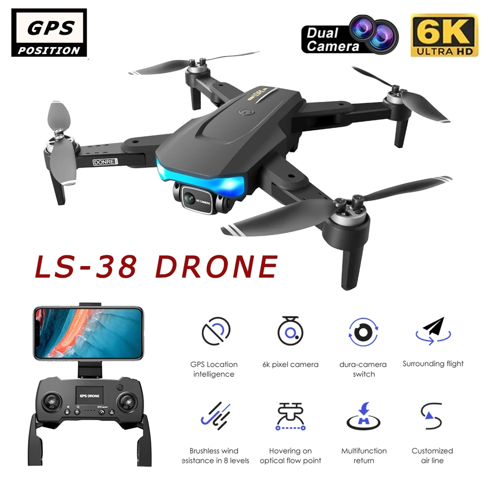 LS-38 RC Дрон 5G WiFi FPV Бесщеточный двигатель GPS Возврат 6K HD Двойная камера 360° ° Лазерный радиоуправляемый квадрокоптер для предотвращения препятствий, игрушки-дроны
LS-38 RC Дрон 5G WiFi FPV Бесщеточный двигатель GPS Возврат 6K HD Двойная камера 360° ° Лазерный радиоуправляемый квадрокоптер для предотвращения препятствий, игрушки-дроны
