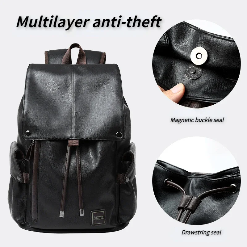 Backpack Mens Leather Fashion Travel Bag Casual Fashion Trendy Computer School Bag Laptop Back Pack Executive Backpack Men
Backpack Mens Leather Fashion Travel Bag Casual Fashion Trendy Computer School Bag Laptop Back Pack Executive Backpack Men