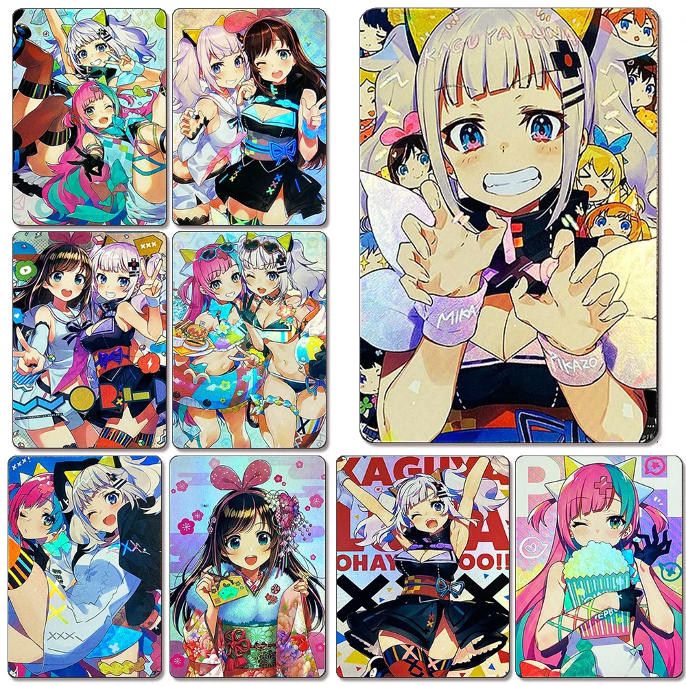 Виртуальный идол DIY 9 шт./компл. Kaguya Luna Kizuna AI Mirai Akari Nekomasu текстурированная коллекционная карточка с радужным блеском для праздника мальчиков
Виртуальный идол DIY 9 шт./компл. Kaguya Luna Kizuna AI Mirai Akari Nekomasu текстурированная коллекционная карточка с радужным блеском для праздника мальчиков