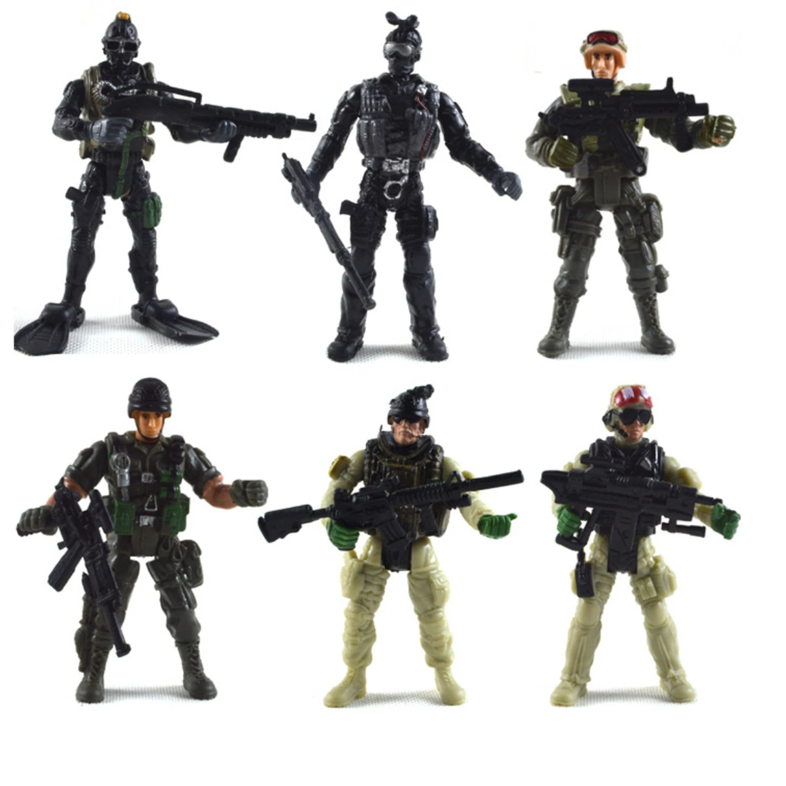 6Pcs/Set Special Force Army SWAT Soldiers Action Figures With Weapons & Accessories 1/18 Scale Mlitary Soldier Models Toys
6Pcs/Set Special Force Army SWAT Soldiers Action Figures With Weapons & Accessories 1/18 Scale Mlitary Soldier Models Toys
