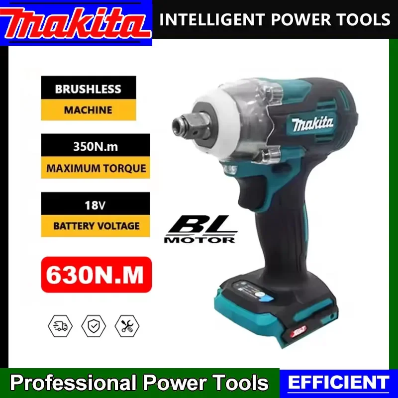 Makita TW004G 630N.m Brushless Screwdriver Machine Cordless Electric Screwdriver Rechargable Drill Driver 18V Battery
Makita TW004G 630N.m Brushless Screwdriver Machine Cordless Electric Screwdriver Rechargable Drill Driver 18V Battery