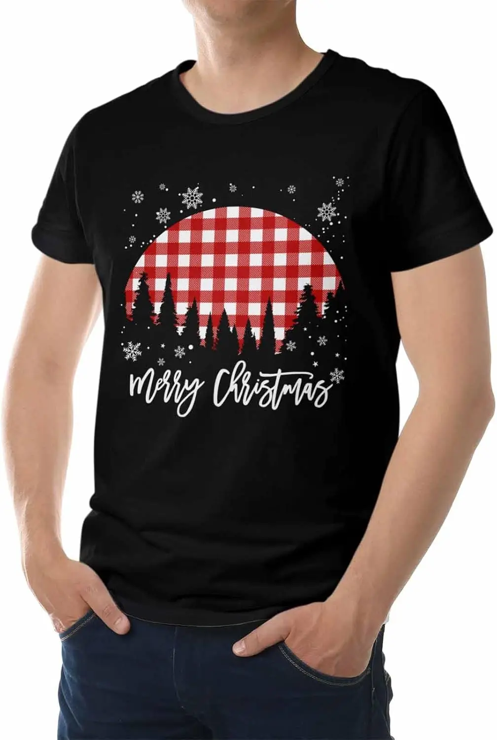 Novelty Graphic T-Shirt Merry Christmas Xmas Tree Black Red Plaid Cotton Crew Neck Men's Short Sleeve Basic Tshirts
Novelty Graphic T-Shirt Merry Christmas Xmas Tree Black Red Plaid Cotton Crew Neck Men's Short Sleeve Basic Tshirts