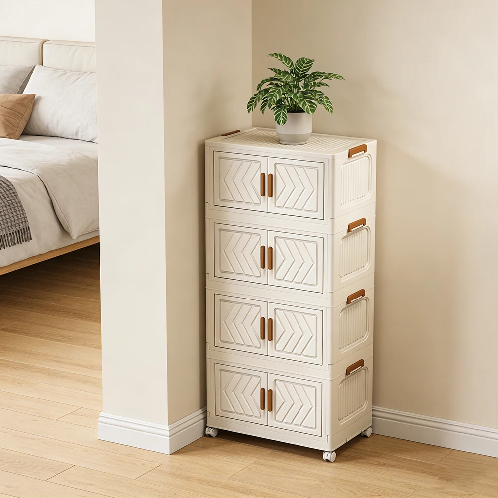 Складной 4-ярусный пластиковый шкаф для хранения с дверцами, на колесиках, с замком, пластиковый контейнер для дома, спальни, офиса, гостиной
Складной 4-ярусный пластиковый шкаф для хранения с дверцами, на колесиках, с замком, пластиковый контейнер для дома, спальни, офиса, гостиной