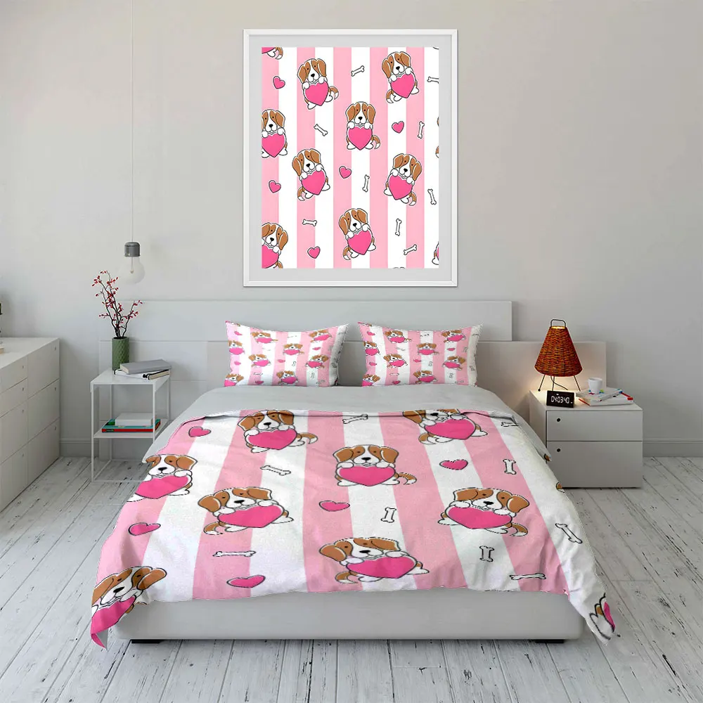 "Cartoon Dog Home Decor Set" Multiple sizes kid's and adults' bedroom Exquisite 3PC bedding set, gift
"Cartoon Dog Home Decor Set" Multiple sizes kid's and adults' bedroom Exquisite 3PC bedding set, gift