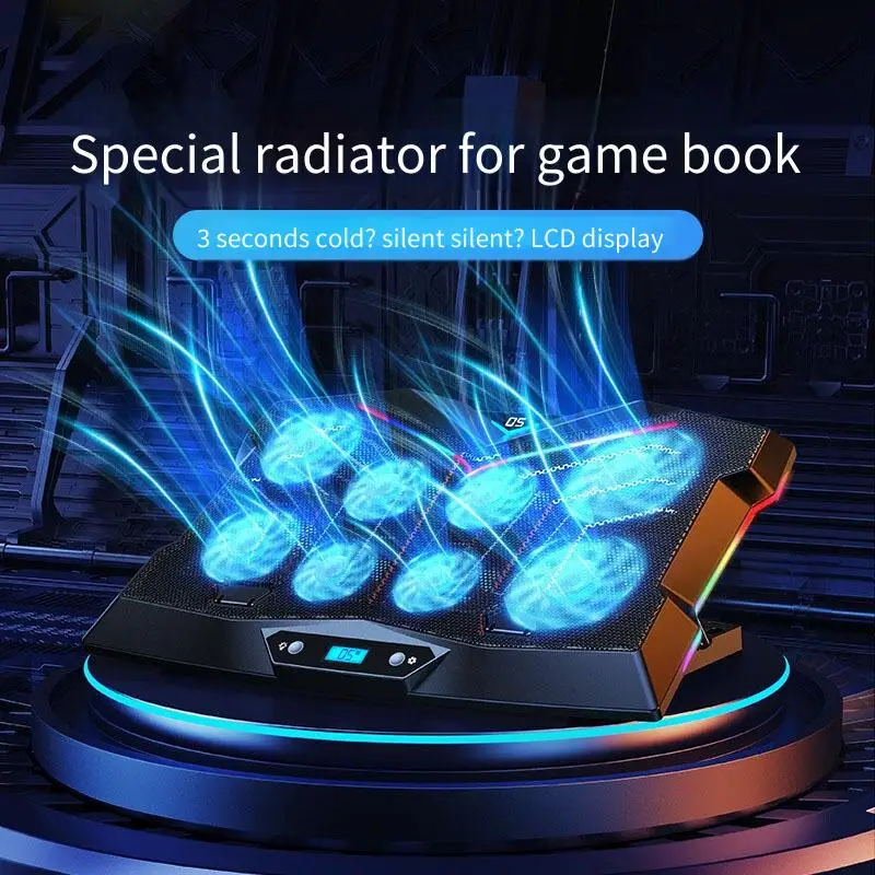 8-core air-cooled notebook five-speed adjustable super quiet radiator cooling artefact game with bracket
8-core air-cooled notebook five-speed adjustable super quiet radiator cooling artefact game with bracket