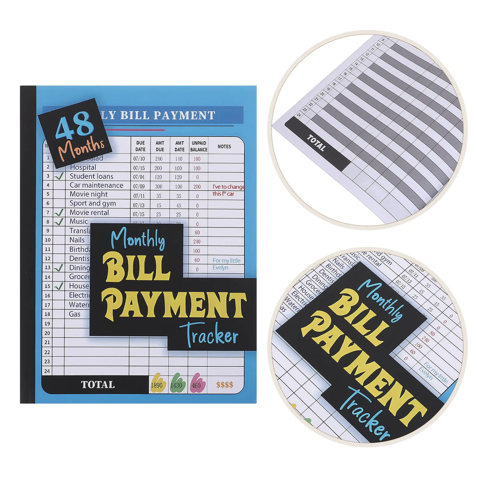 Monthly Bill Payment Tracker Notebook 48-Month Monthly Budget Planner Financial Organizer Bill Tracking Checklist Expense Record
Monthly Bill Payment Tracker Notebook 48-Month Monthly Budget Planner Financial Organizer Bill Tracking Checklist Expense Record