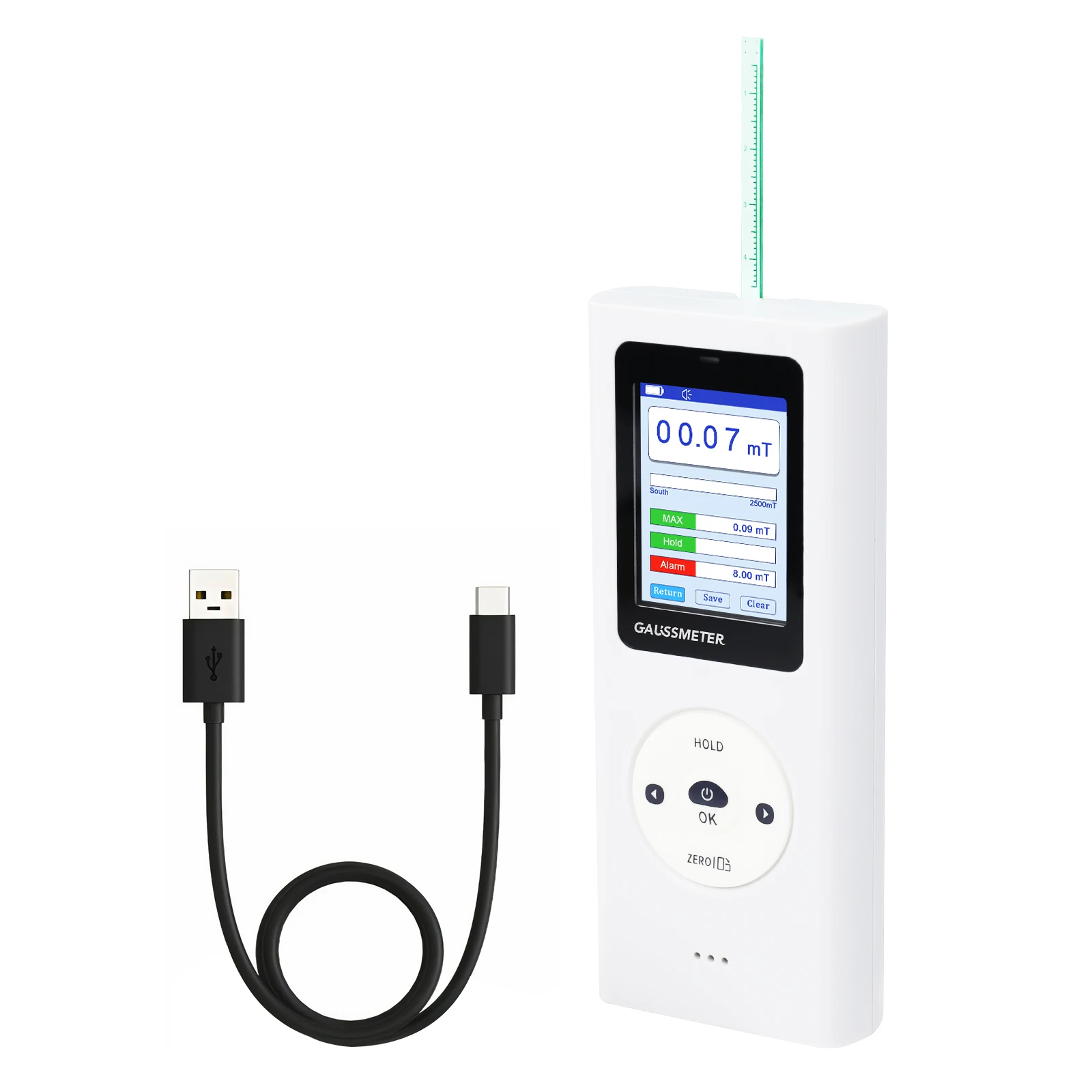 Цифровой измеритель Гаусса/Тесла, портативный детектор магнитного поля, диапазон 0~25 кГс, цветной дисплей для тестирования магнитов
Цифровой измеритель Гаусса/Тесла, портативный детектор магнитного поля, диапазон 0~25 кГс, цветной дисплей для тестирования магнитов