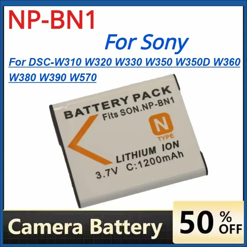NP-BN1 Camera Batteries for Sony DSC-W310 W320 W330 W350 W350D W360 W380 W390 W570 W570D W550 W530 W510 Rechargeable Battery
NP-BN1 Camera Batteries for Sony DSC-W310 W320 W330 W350 W350D W360 W380 W390 W570 W570D W550 W530 W510 Rechargeable Battery
