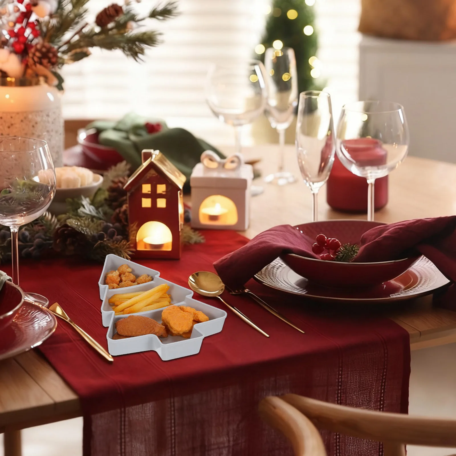 2Pcs Household Plastic Fruit Plate Christmas Tree Style Snacks Serving Tray for Parties Bars Dessert Table Display Easy to Clean
2Pcs Household Plastic Fruit Plate Christmas Tree Style Snacks Serving Tray for Parties Bars Dessert Table Display Easy to Clean