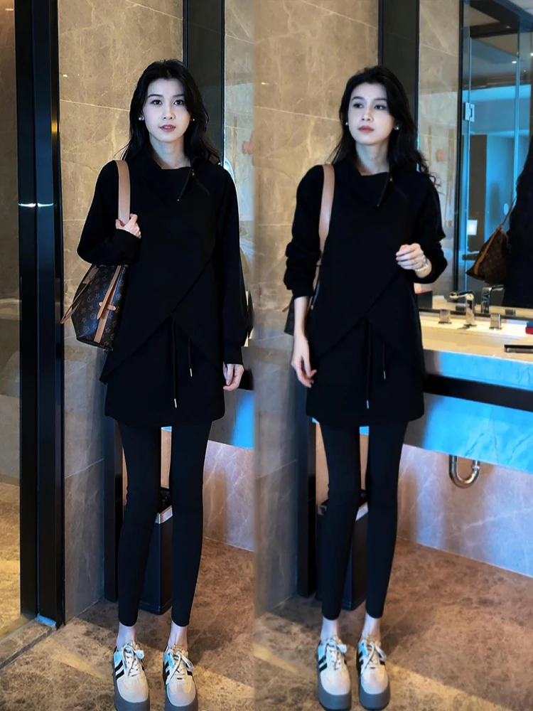 Модная женская толстовка с асимметричной молнией по боку, осенне-зимняя новинка, европейский дизайн, свободный крой, длинный рукав
Модная женская толстовка с асимметричной молнией по боку, осенне-зимняя новинка, европейский дизайн, свободный крой, длинный рукав