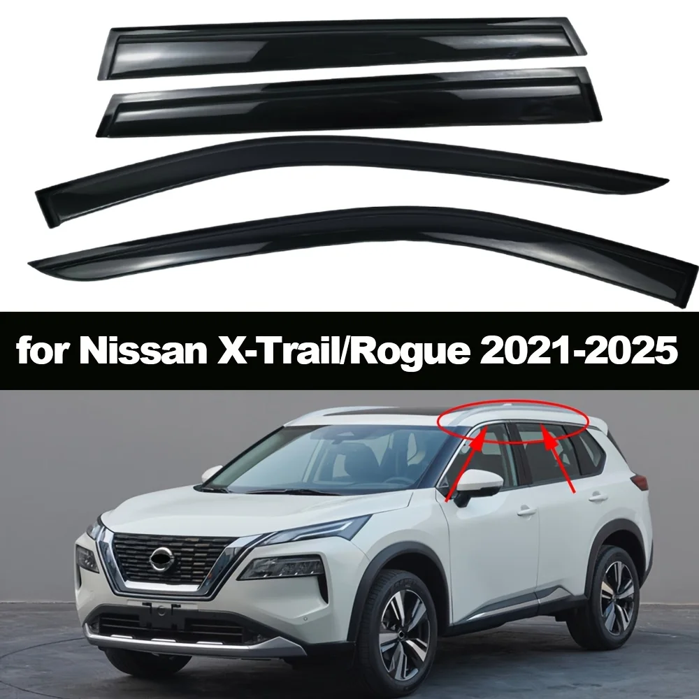 For Nissan X-Trail/Rogue 2021-2025 Side Window Vent Visor Strips Car Side Window Weathershield, Car Side Window Wind Deflectors
For Nissan X-Trail/Rogue 2021-2025 Side Window Vent Visor Strips Car Side Window Weathershield, Car Side Window Wind Deflectors