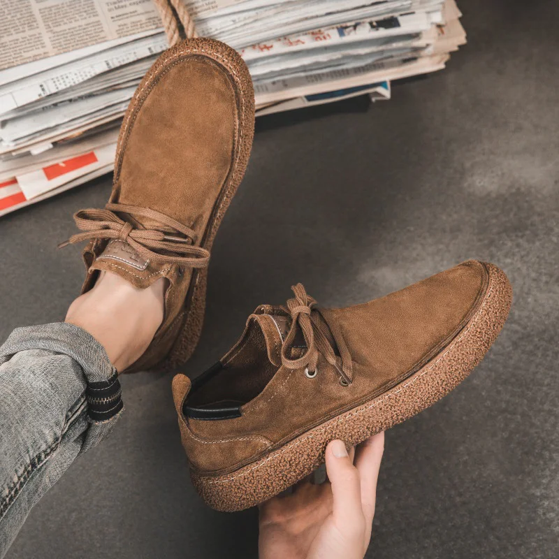 2023 Sneakers Lace Up Cow Suede FlatAutumn Walking Shoes Breathable Men Casual Leather Shoes Fashion Loafers Japanese Luxury
2023 Sneakers Lace Up Cow Suede FlatAutumn Walking Shoes Breathable Men Casual Leather Shoes Fashion Loafers Japanese Luxury