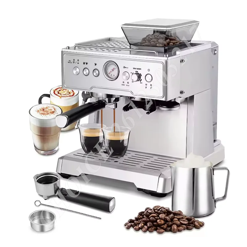 Custom Automatic Electric Adjust Home Restaurant Commercial Smart Coffee Maker Espresso Machine with Grinder and Milk Frother
Custom Automatic Electric Adjust Home Restaurant Commercial Smart Coffee Maker Espresso Machine with Grinder and Milk Frother