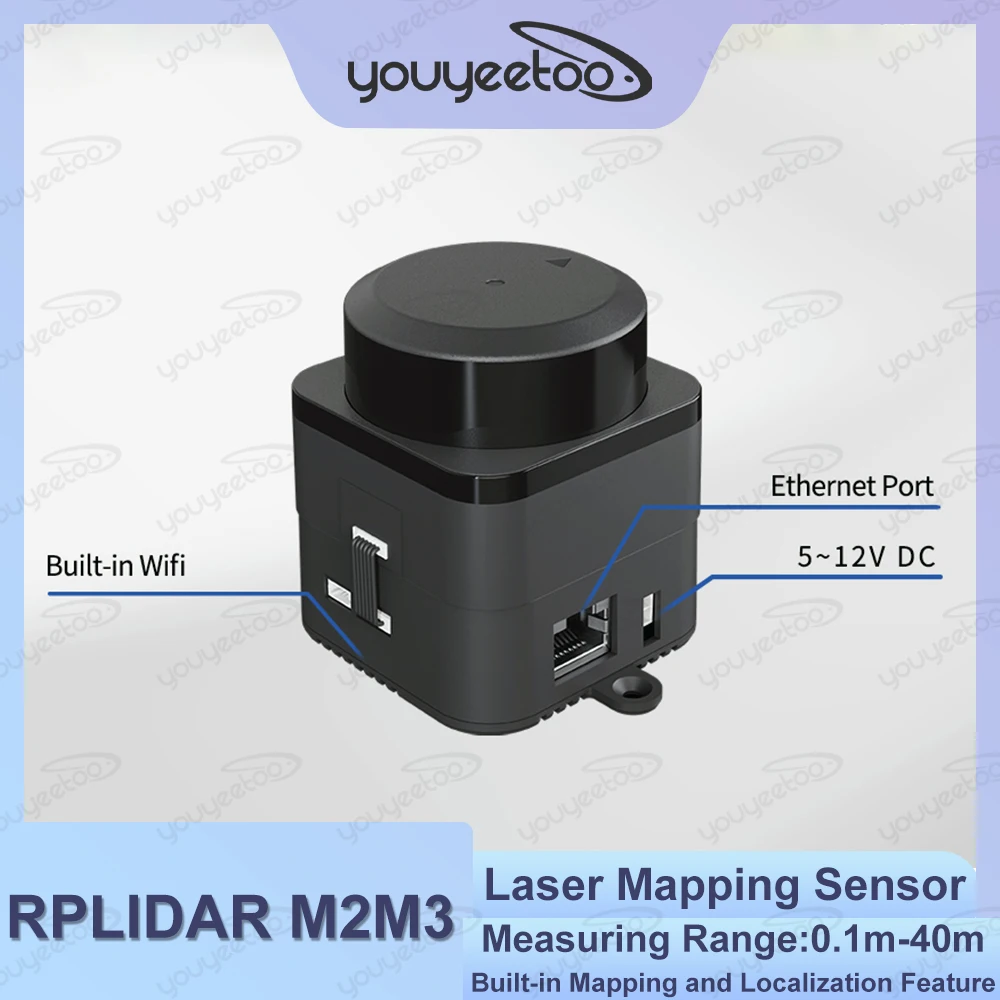 Slamtec RPLIDAR M2M3 Distance Range 0.1m-40m Lidar Laser Mapping Sensor 360-degree Omni-directional Map Surrounding Environment
Slamtec RPLIDAR M2M3 Distance Range 0.1m-40m Lidar Laser Mapping Sensor 360-degree Omni-directional Map Surrounding Environment