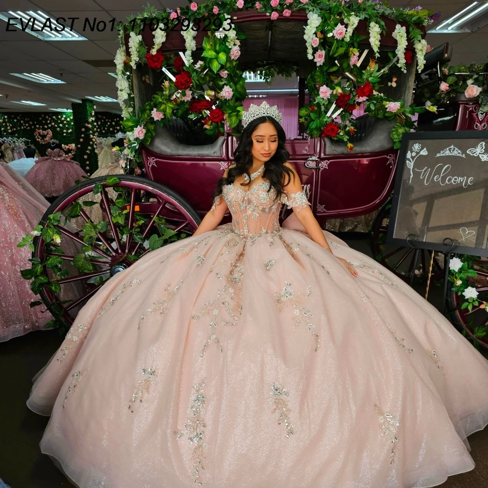 EVLAST розовое платье принцессы Quinceanera по индивидуальному заказу, бальное платье с блестящей кружевной аппликацией и бантом из бисера, милое платье 16, Vestidos De 15 Anos E1QN409
EVLAST розовое платье принцессы Quinceanera по индивидуальному заказу, бальное платье с блестящей кружевной аппликацией и бантом из бисера, милое платье 16, Vestidos De 15 Anos E1QN409
